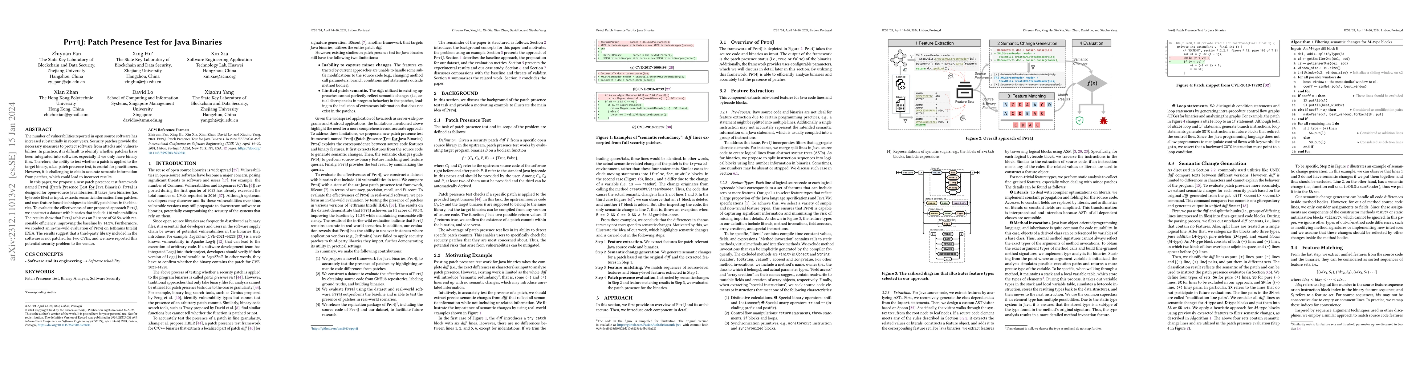 Thumbnail for PPT4J: Patch Presence Test for Java Binaries