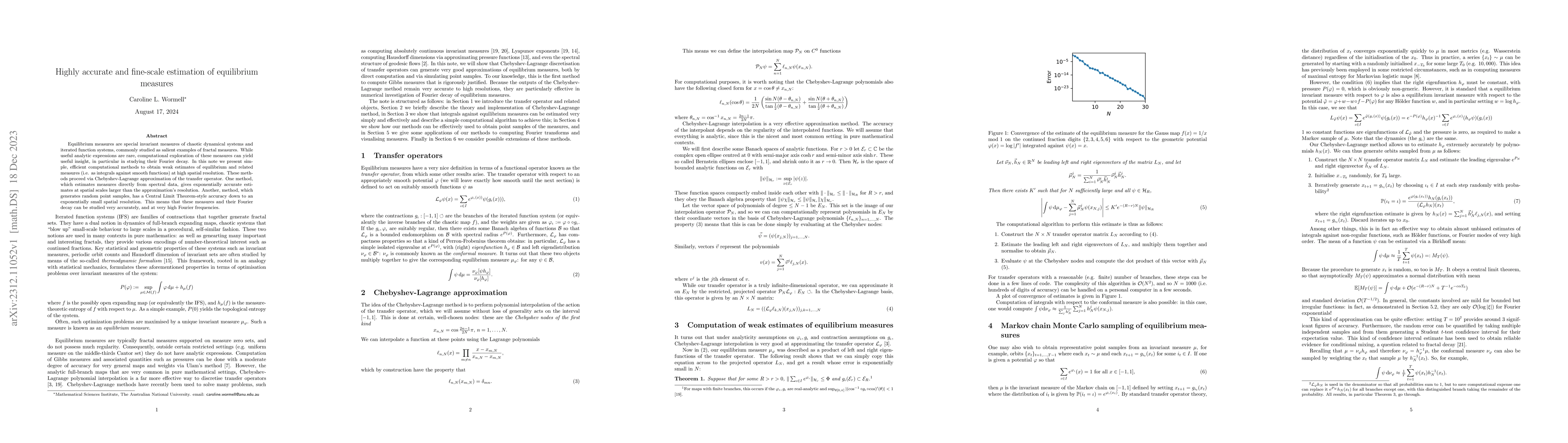 Thumbnail for Highly accurate and fine-scale estimation of equilibrium measures