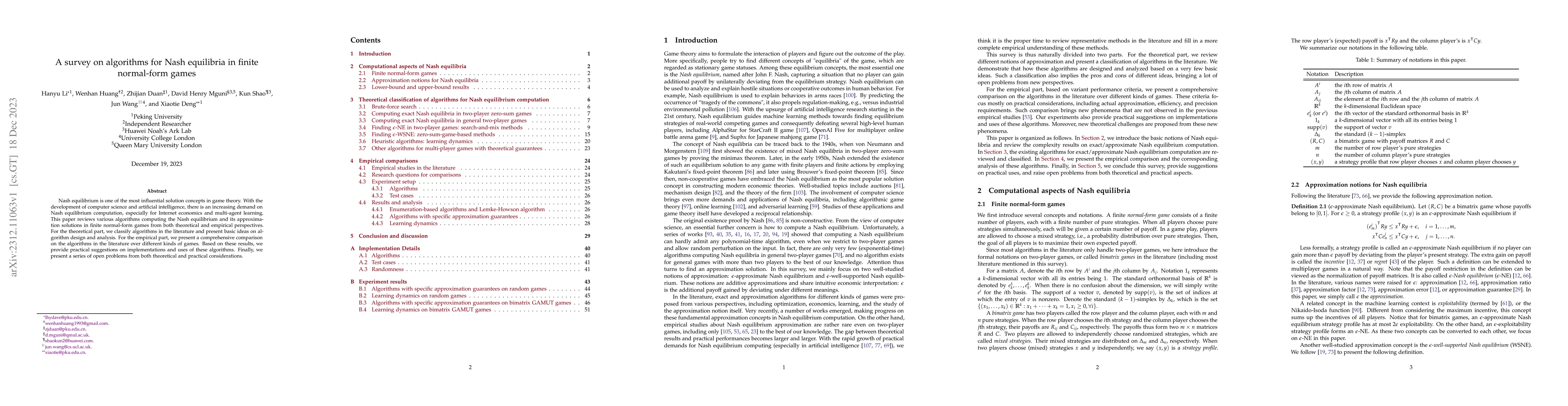 Thumbnail for A survey on algorithms for Nash equilibria in finite normal-form games