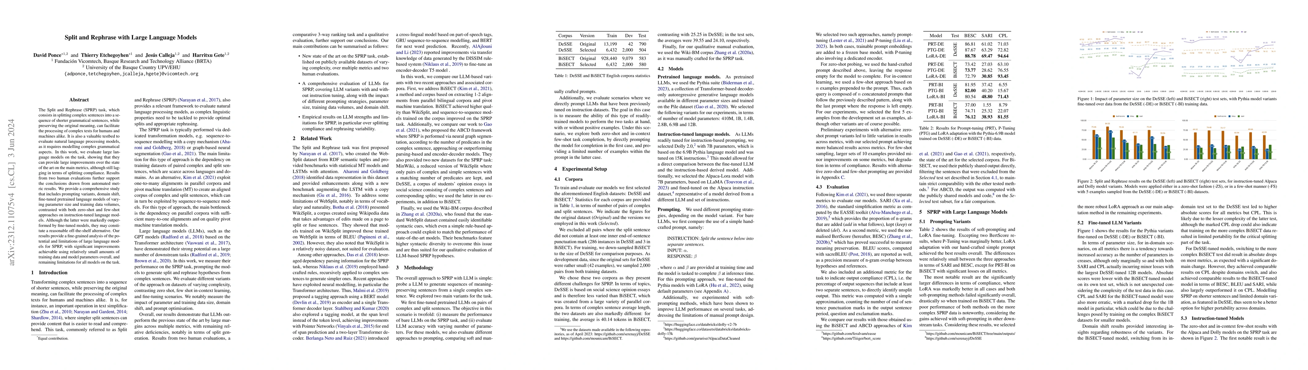 Thumbnail for Split and Rephrase with Large Language Models