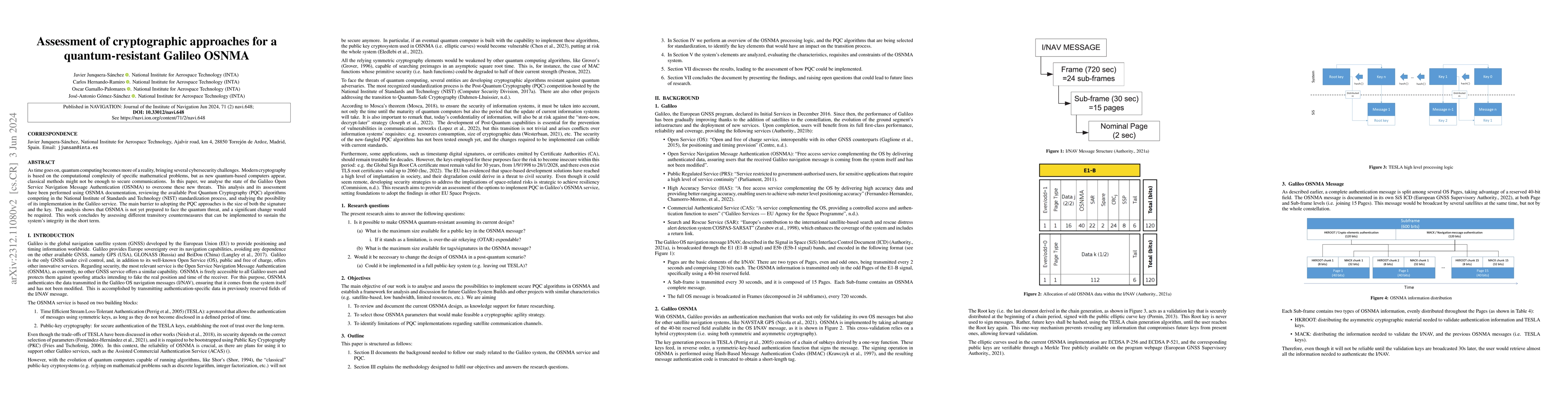 Thumbnail for Assessment of cryptographic approaches for a quantum-resistant Galileo
  OSNMA