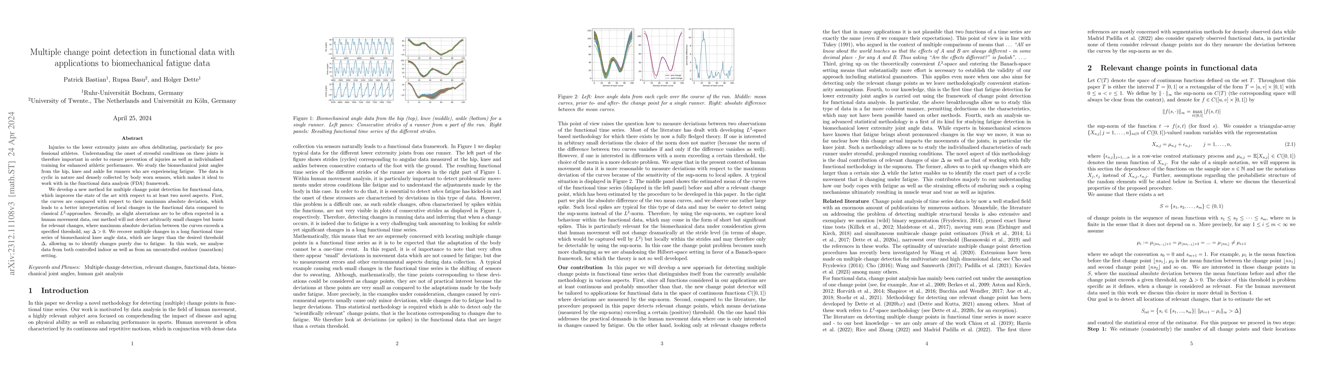 Thumbnail for Multiple change point detection in functional data with applications to
  biomechanical fatigue data