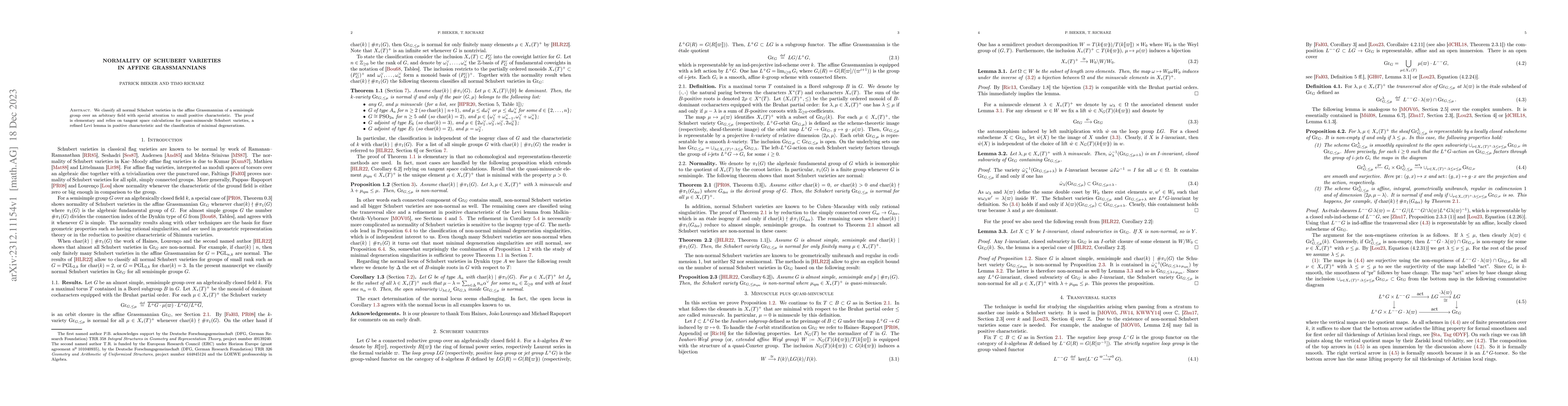 Thumbnail for Normality of Schubert varieties in affine Grassmannians