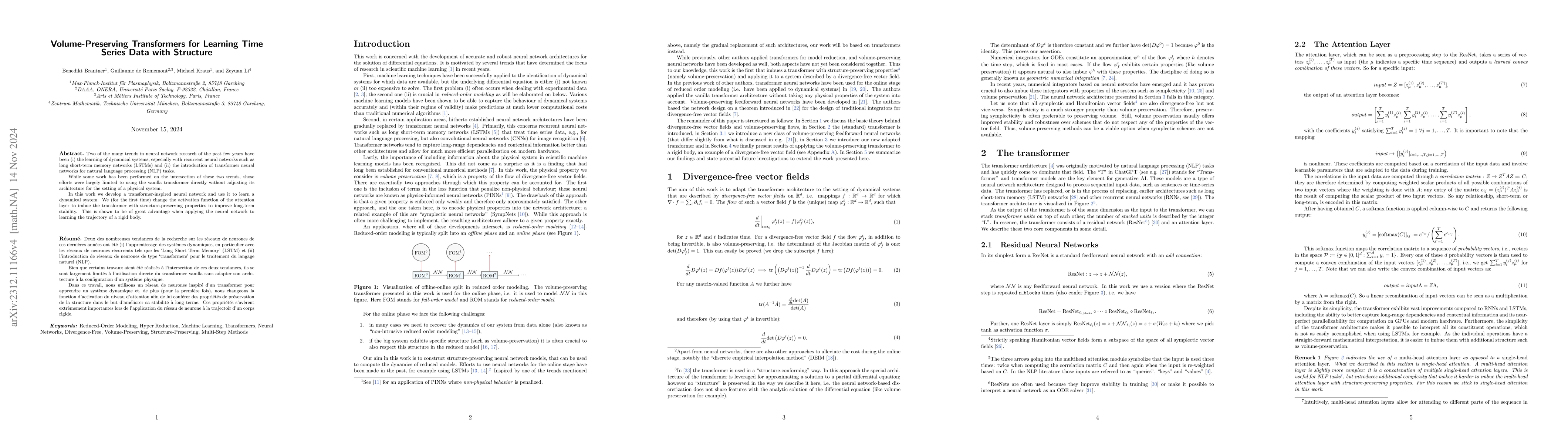 Thumbnail for Volume-Preserving Transformers for Learning Time Series Data with
  Structure