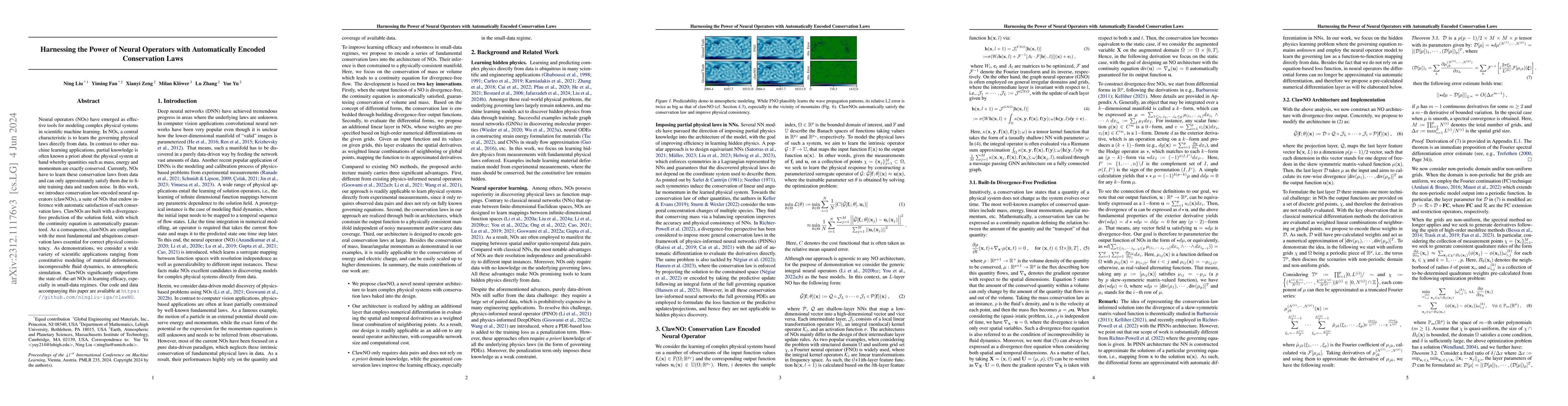 Thumbnail for Harnessing the Power of Neural Operators with Automatically Encoded
  Conservation Laws
