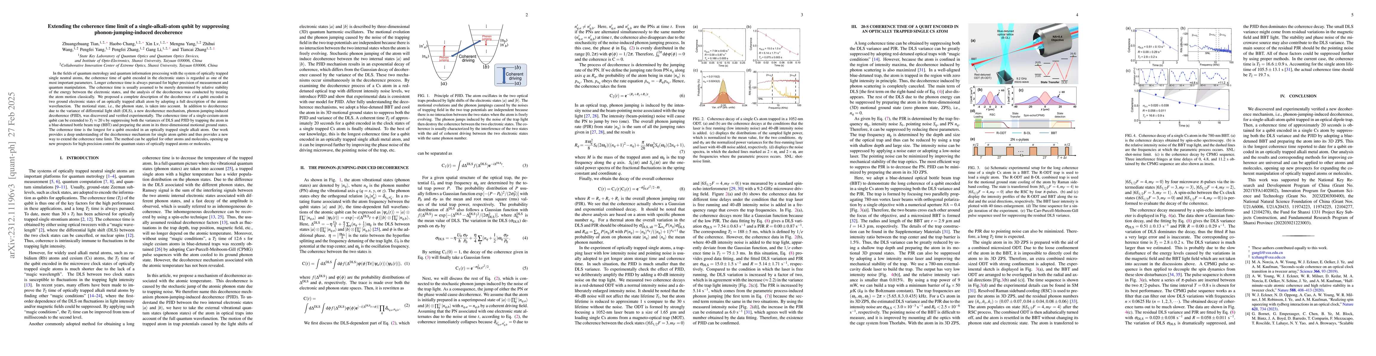 Thumbnail for Coherence time of 20 s with a single cesium atom in an optical dipole
  trap