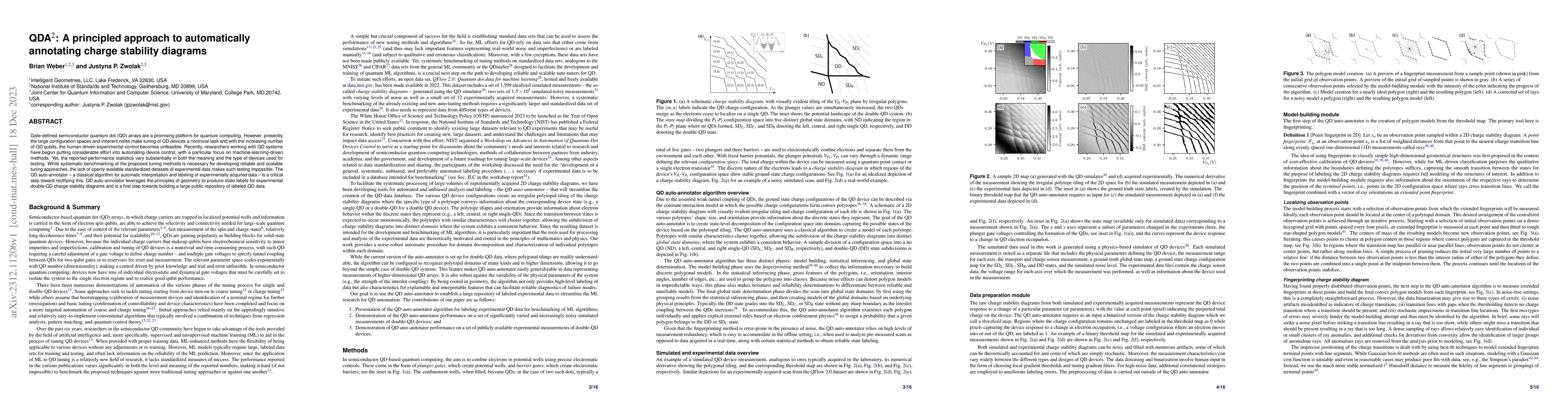 Thumbnail for QDA$^2$: A principled approach to automatically annotating charge
  stability diagrams