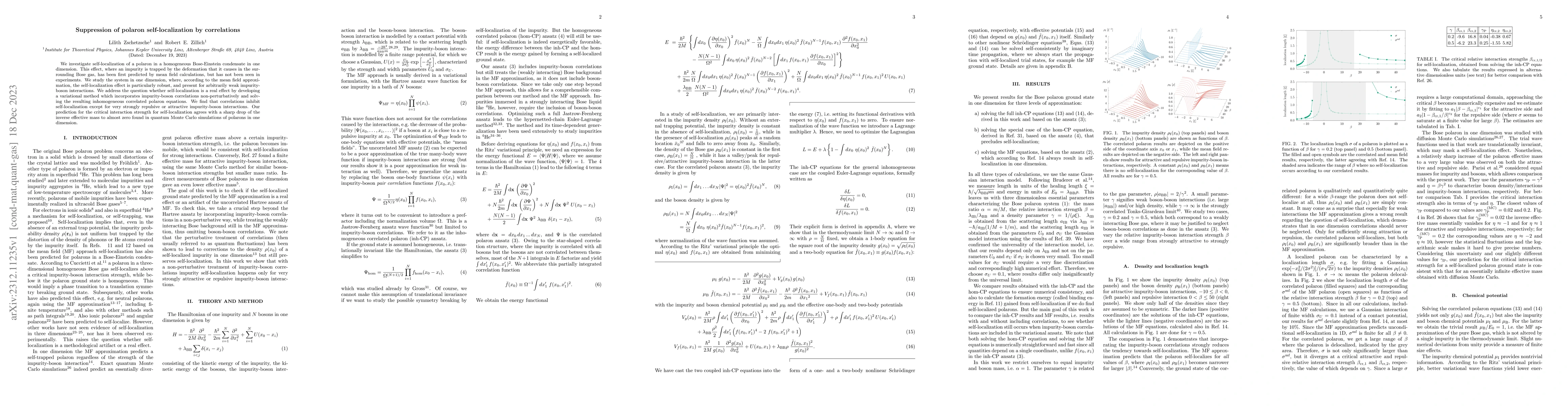 Thumbnail for Suppression of polaron self-localization by correlations