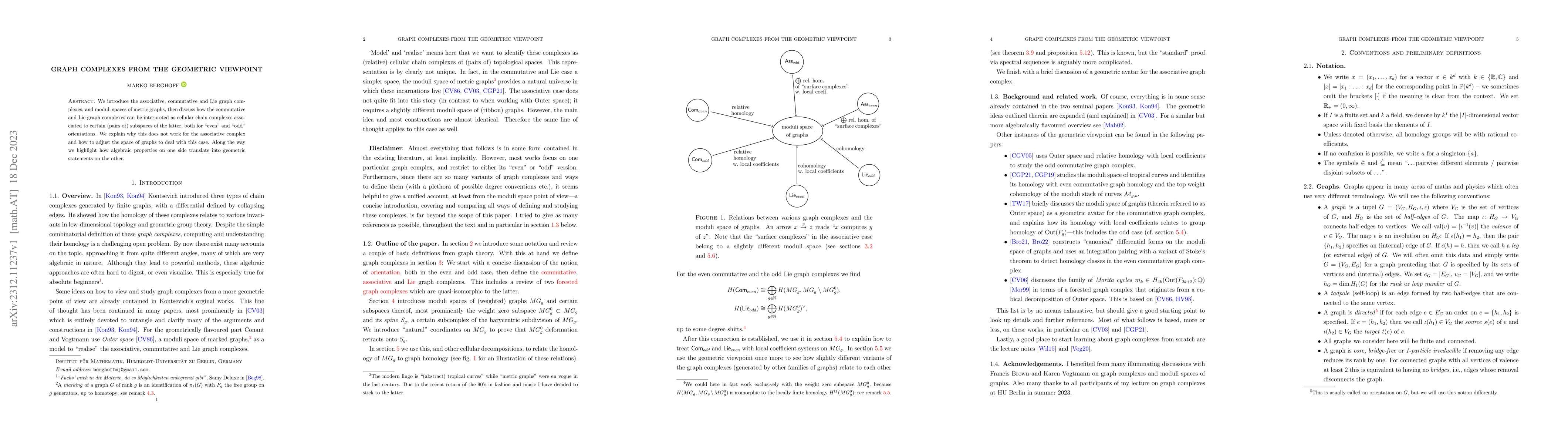 Thumbnail for Graph complexes from the geometric viewpoint