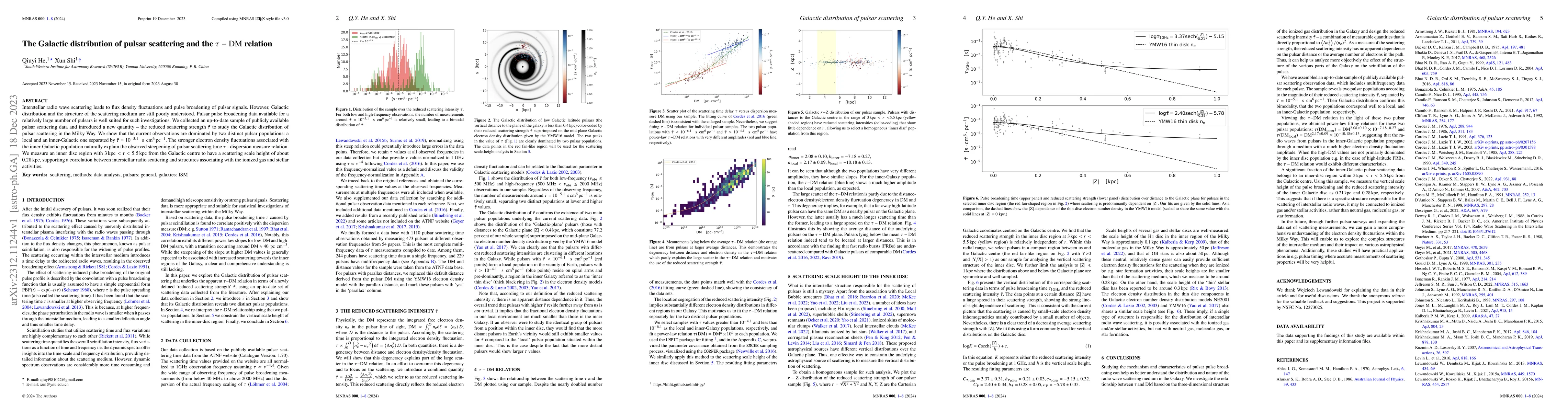 Thumbnail for The Galactic distribution of pulsar scattering and the $\tau-{\rm DM}$
  relation
