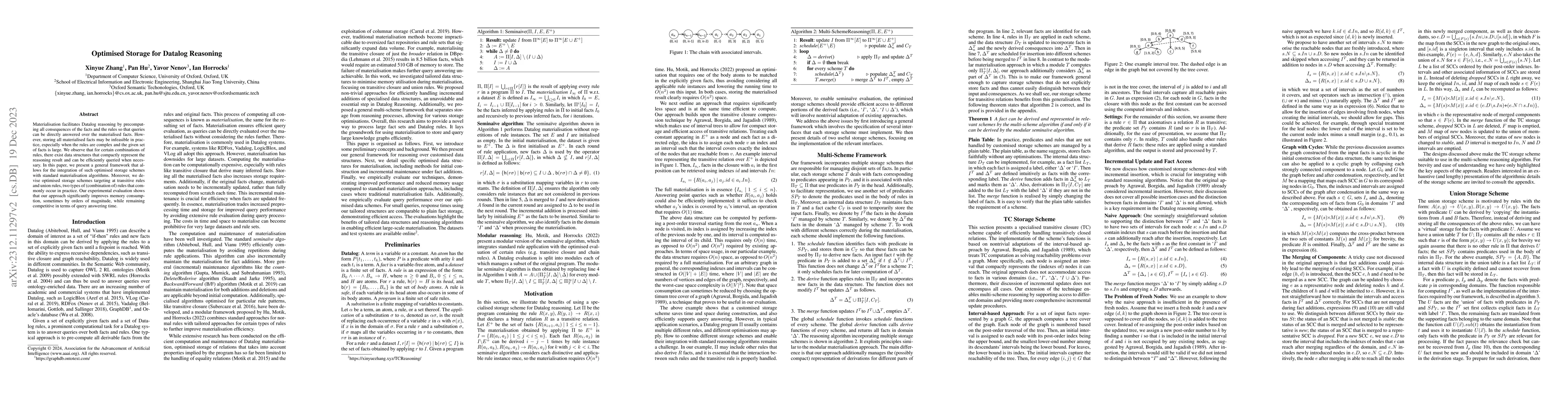Thumbnail for Optimised Storage for Datalog Reasoning