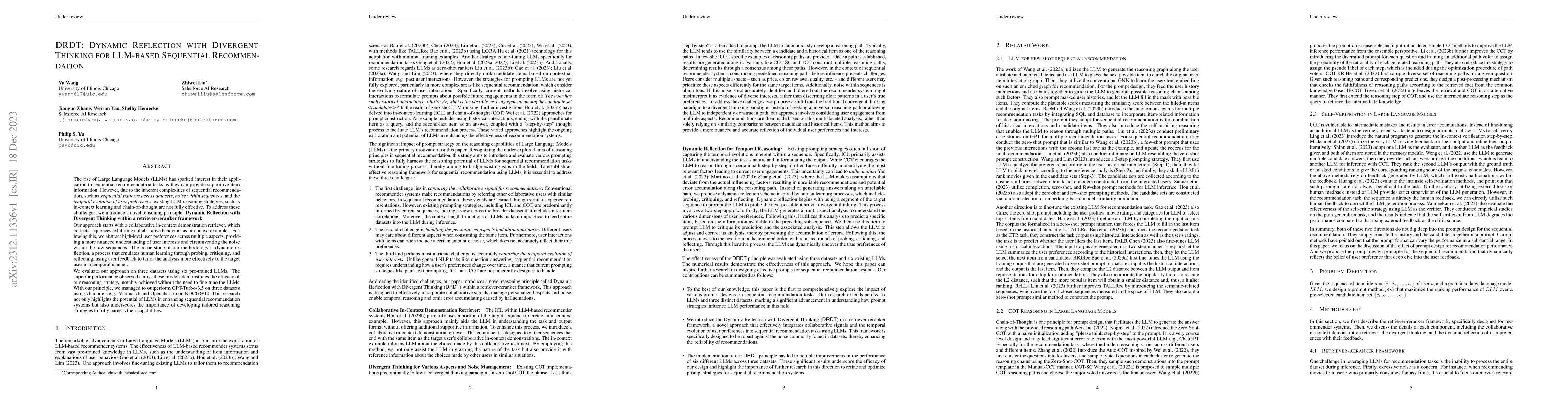 Thumbnail for DRDT: Dynamic Reflection with Divergent Thinking for LLM-based
  Sequential Recommendation
