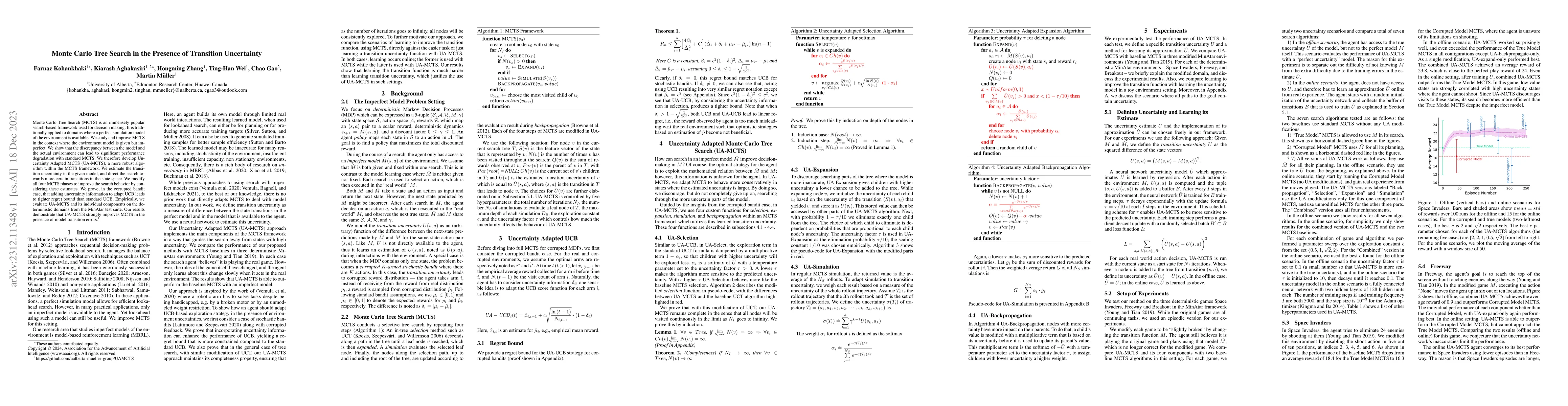 Thumbnail for Monte Carlo Tree Search in the Presence of Transition Uncertainty