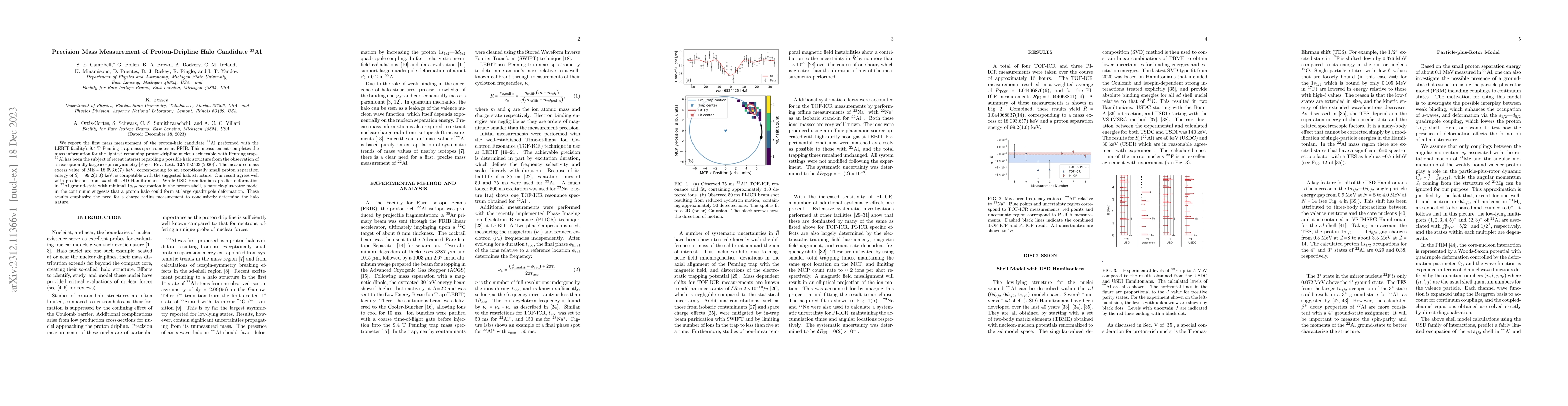 Thumbnail for Precision Mass Measurement of Proton-Dripline Halo Candidate $^{22}$Al