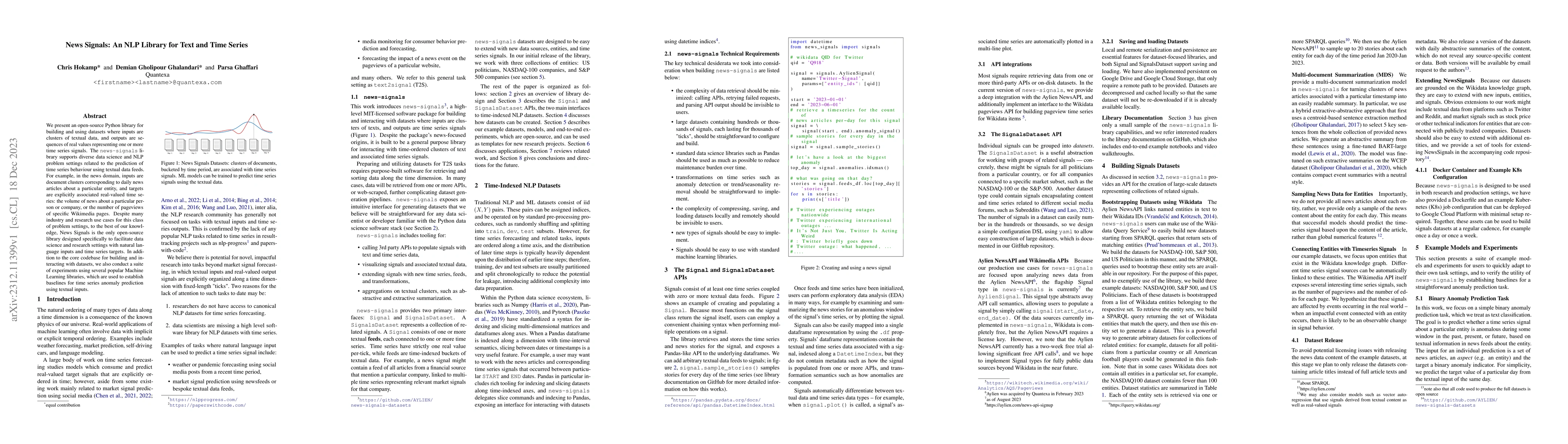 Thumbnail for News Signals: An NLP Library for Text and Time Series