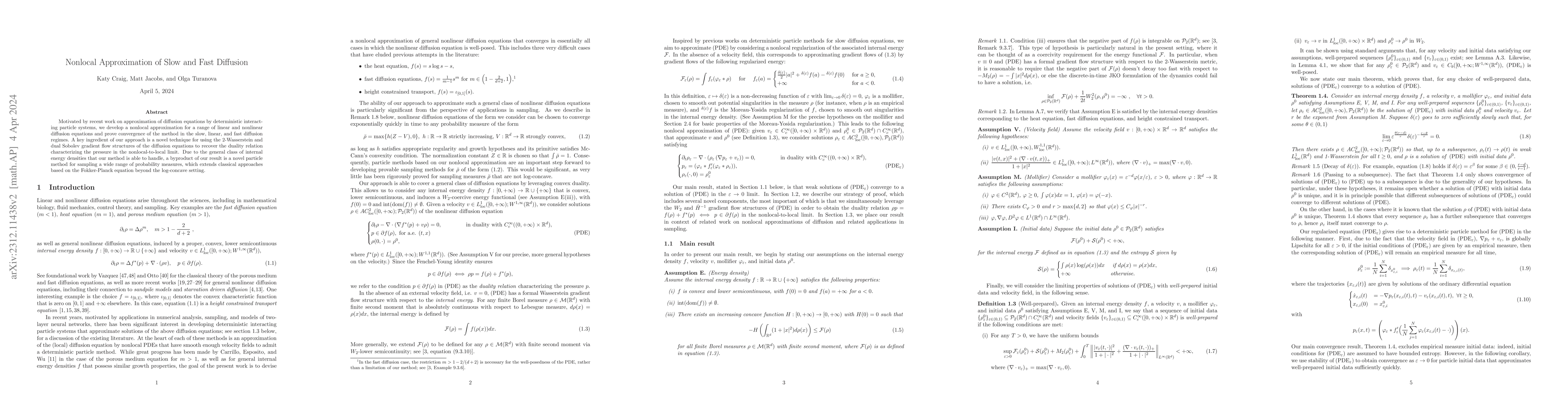 Thumbnail for Nonlocal Approximation of Slow and Fast Diffusion