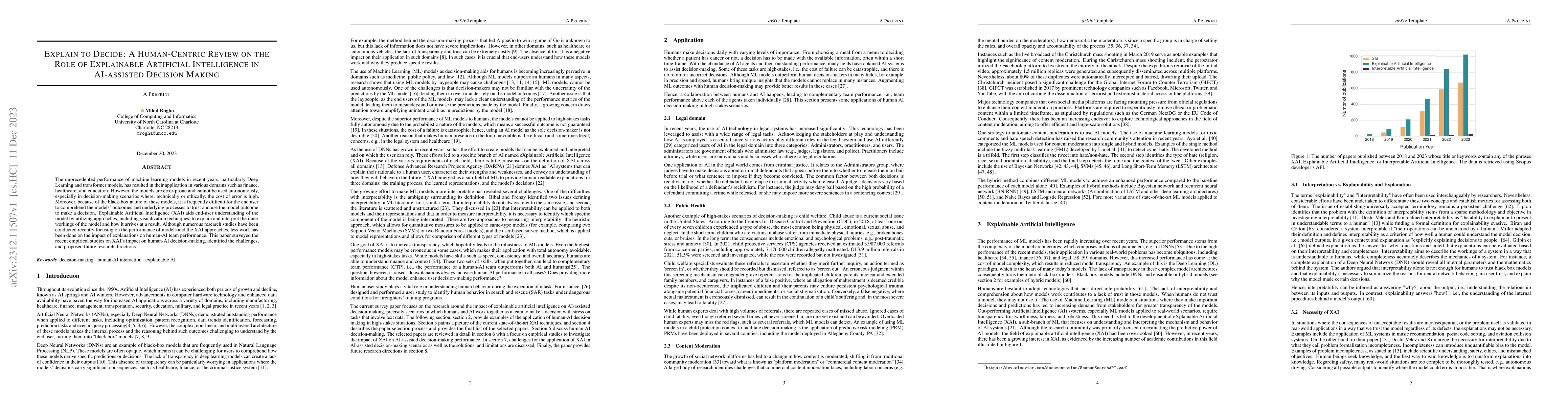 Thumbnail for Explain To Decide: A Human-Centric Review on the Role of Explainable
  Artificial Intelligence in AI-assisted Decision Making