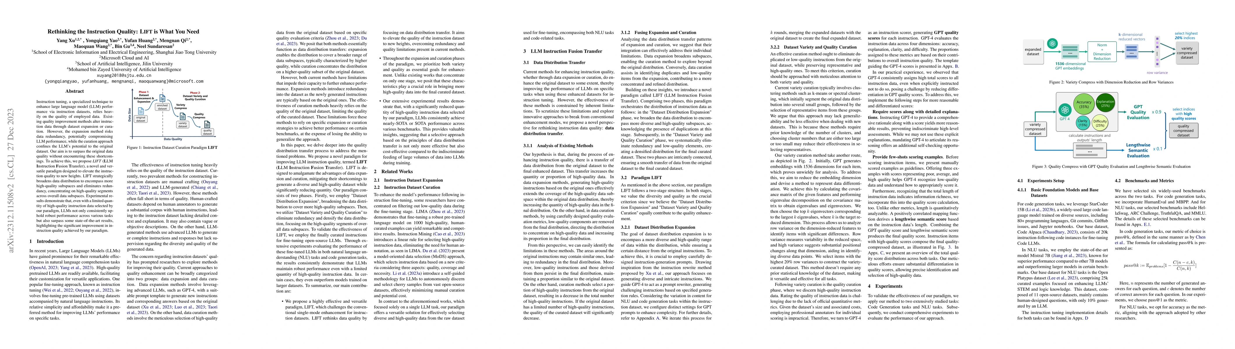 Thumbnail for Rethinking the Instruction Quality: LIFT is What You Need