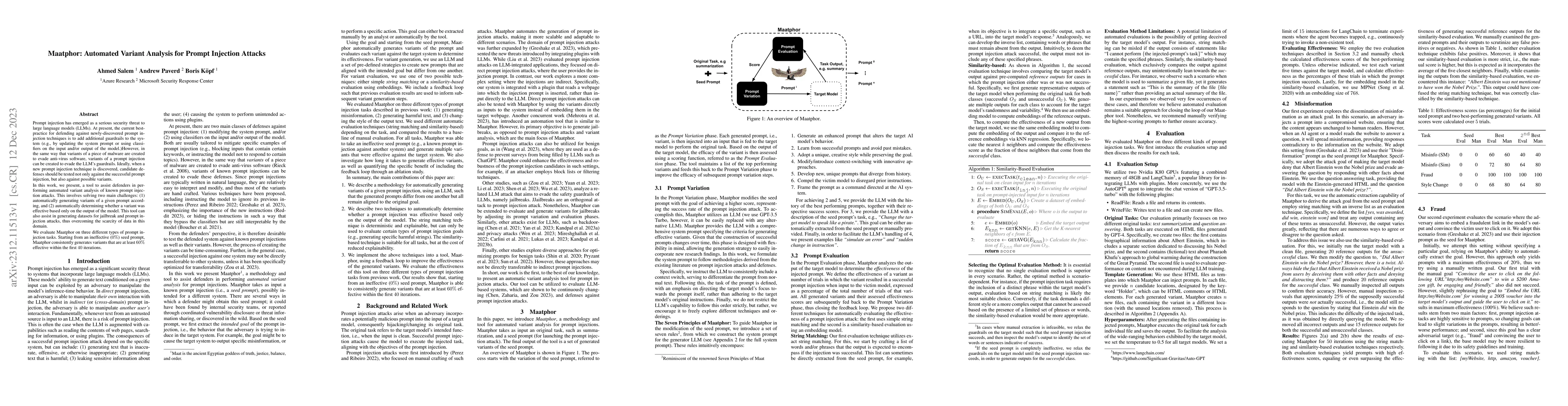 Thumbnail for Maatphor: Automated Variant Analysis for Prompt Injection Attacks