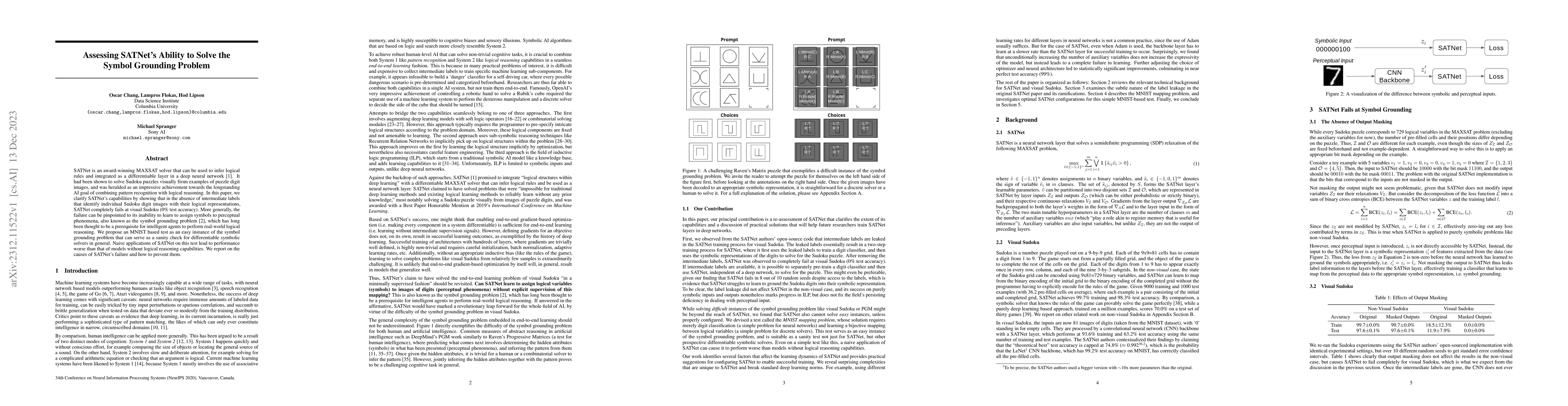 Thumbnail for Assessing SATNet's Ability to Solve the Symbol Grounding Problem