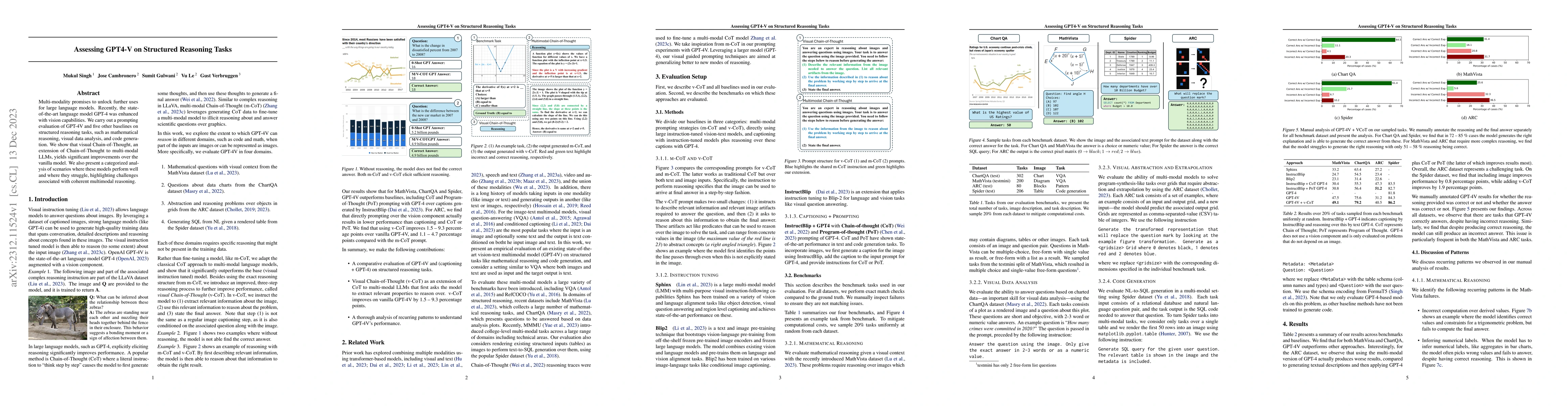 Thumbnail for Assessing GPT4-V on Structured Reasoning Tasks