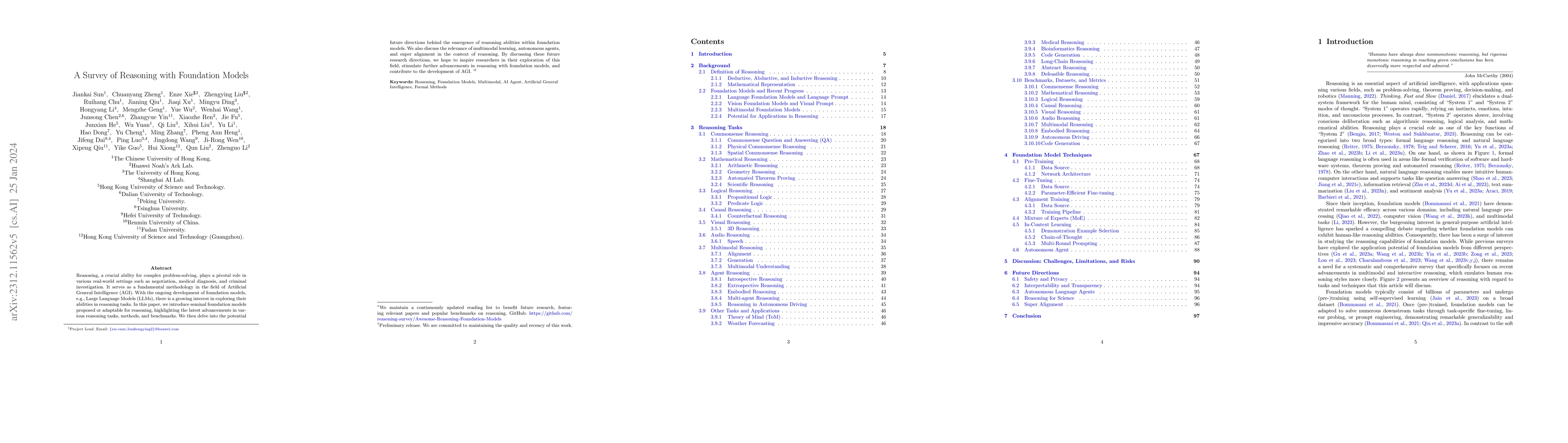Thumbnail for A Survey of Reasoning with Foundation Models