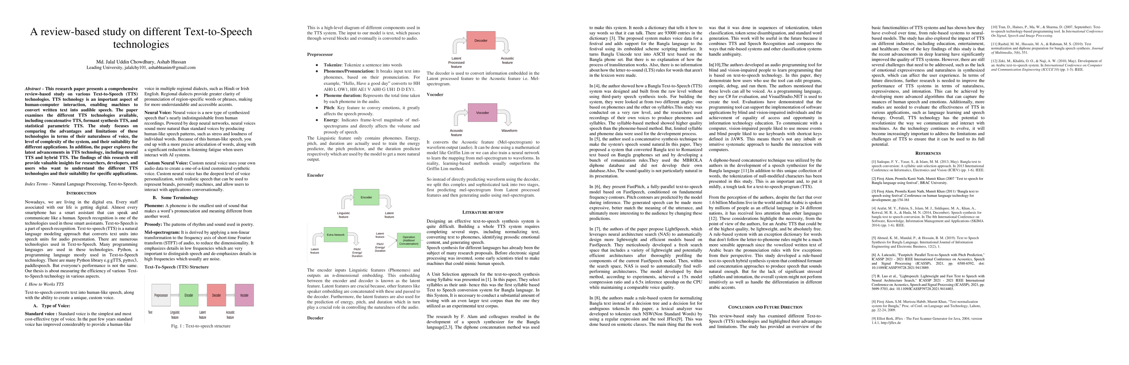 Thumbnail for A review-based study on different Text-to-Speech technologies