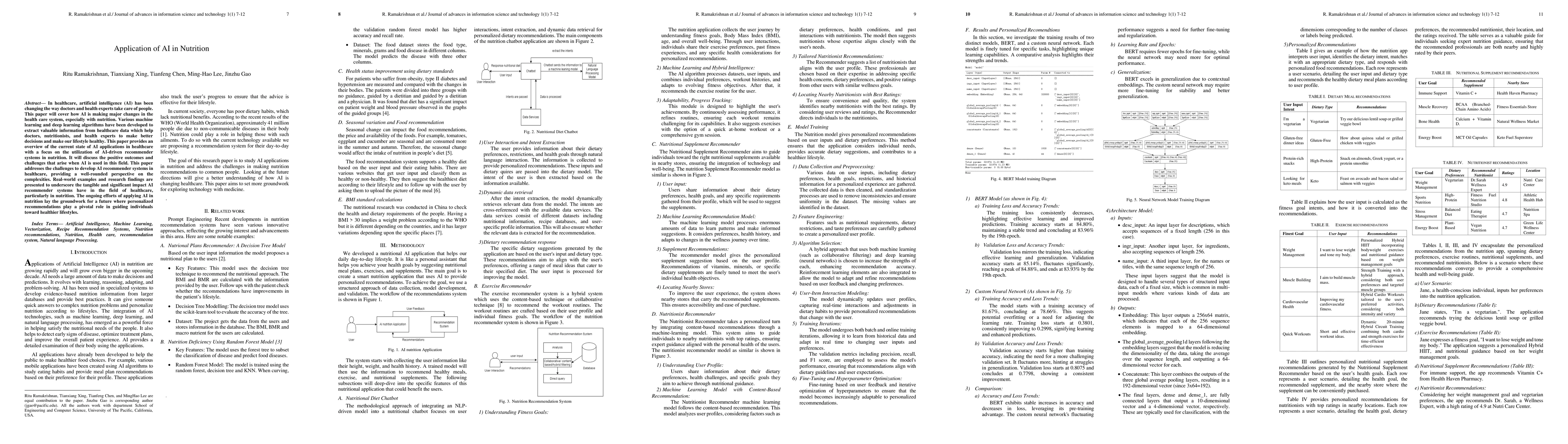 Thumbnail for Application of AI in Nutrition