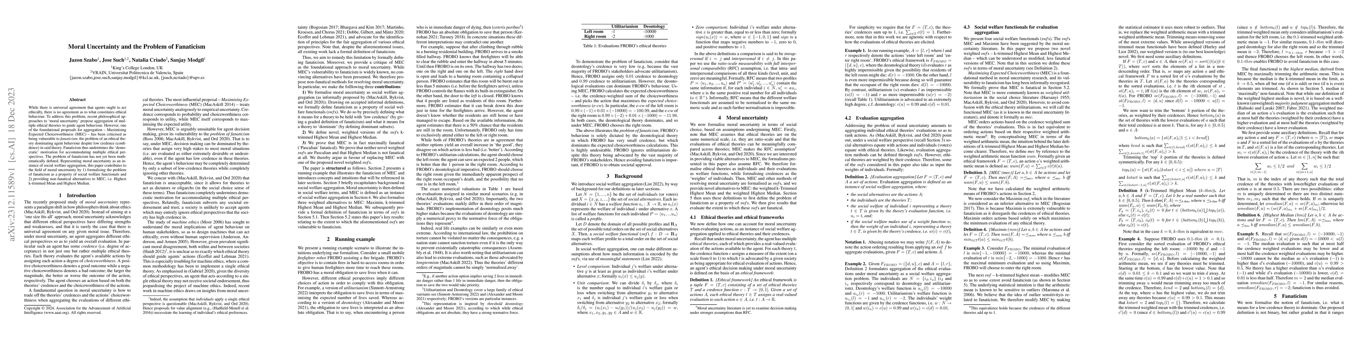 Thumbnail for Moral Uncertainty and the Problem of Fanaticism
