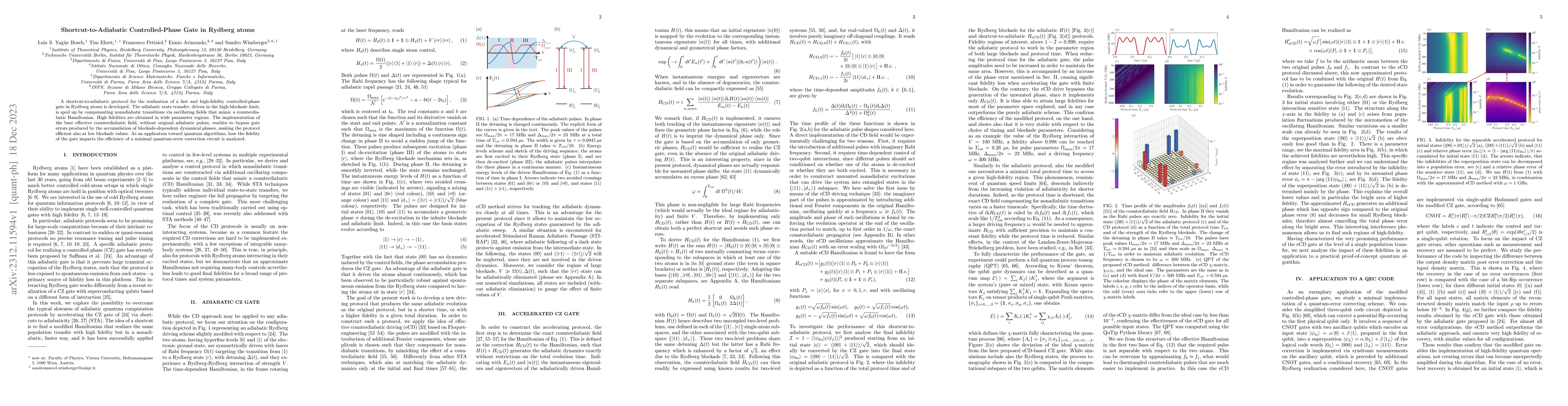 Thumbnail for Shortcut-to-Adiabatic Controlled-Phase Gate in Rydberg Atoms