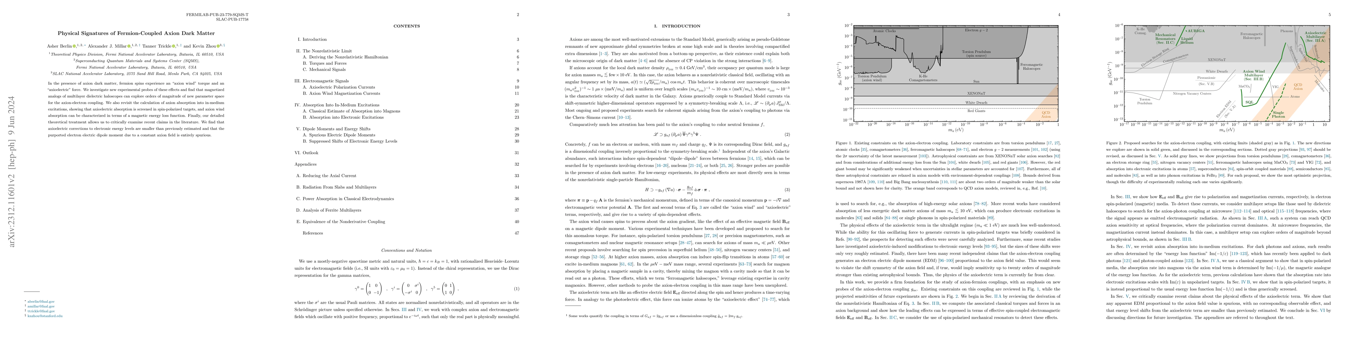 Thumbnail for Physical Signatures of Fermion-Coupled Axion Dark Matter