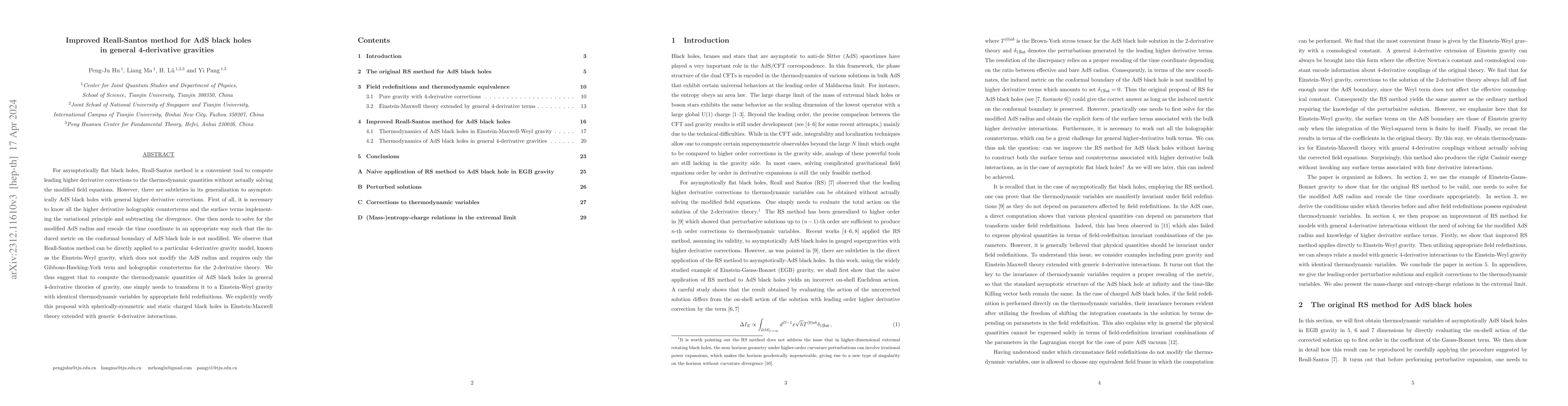 Thumbnail for Improved Reall-Santos method for AdS black holes in general 4-derivative
  gravities