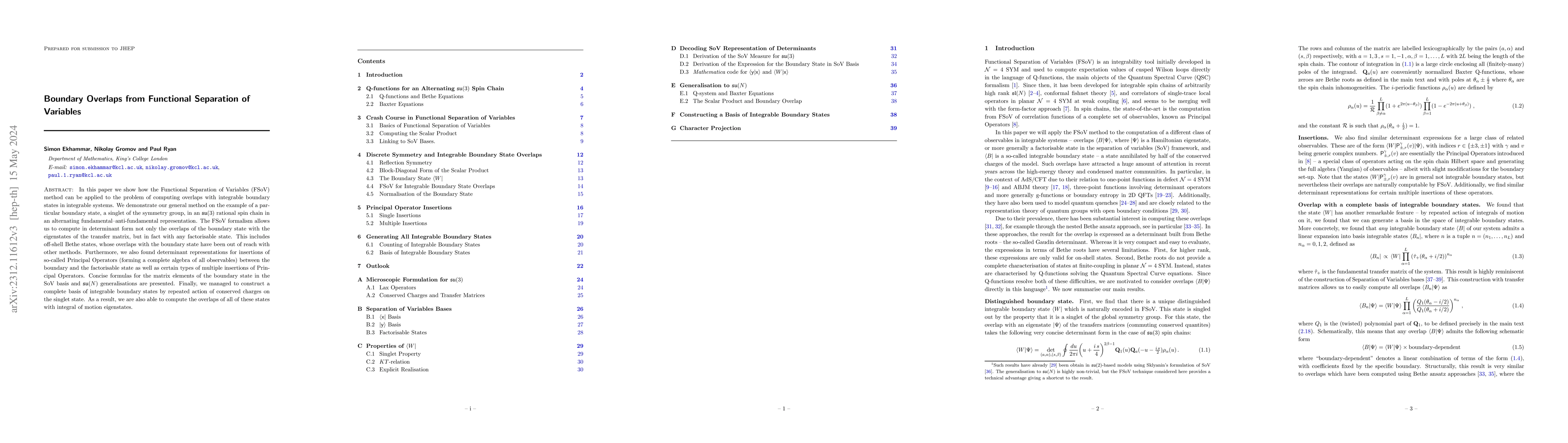 Thumbnail for Boundary Overlaps from Functional Separation of Variables