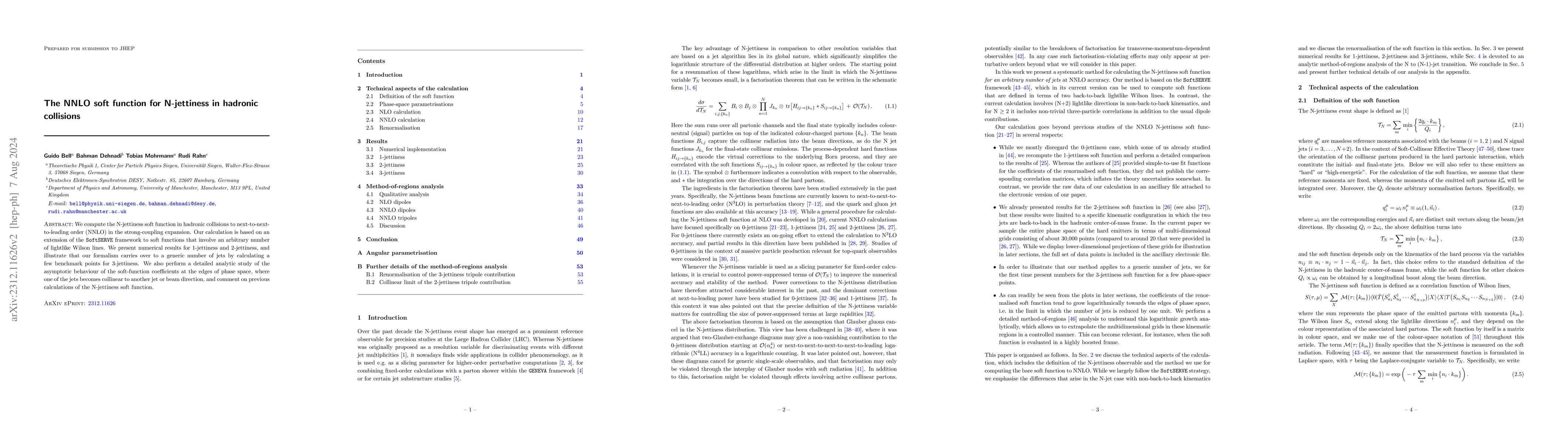 Thumbnail for The NNLO soft function for N-jettiness in hadronic collisions