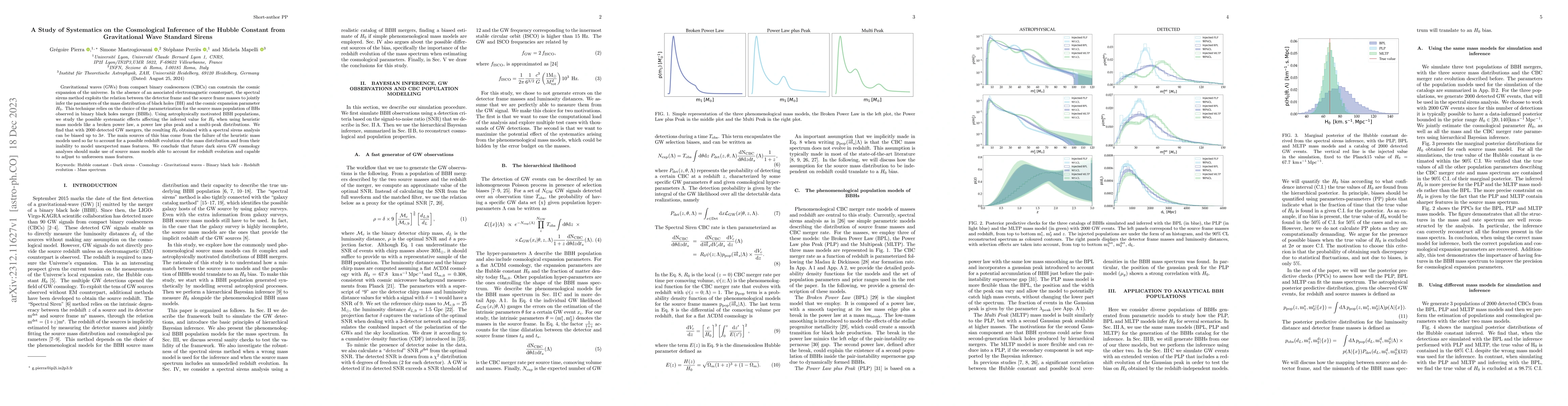 Thumbnail for A Study of Systematics on the Cosmological Inference of the Hubble
  Constant from Gravitational Wave Standard Sirens