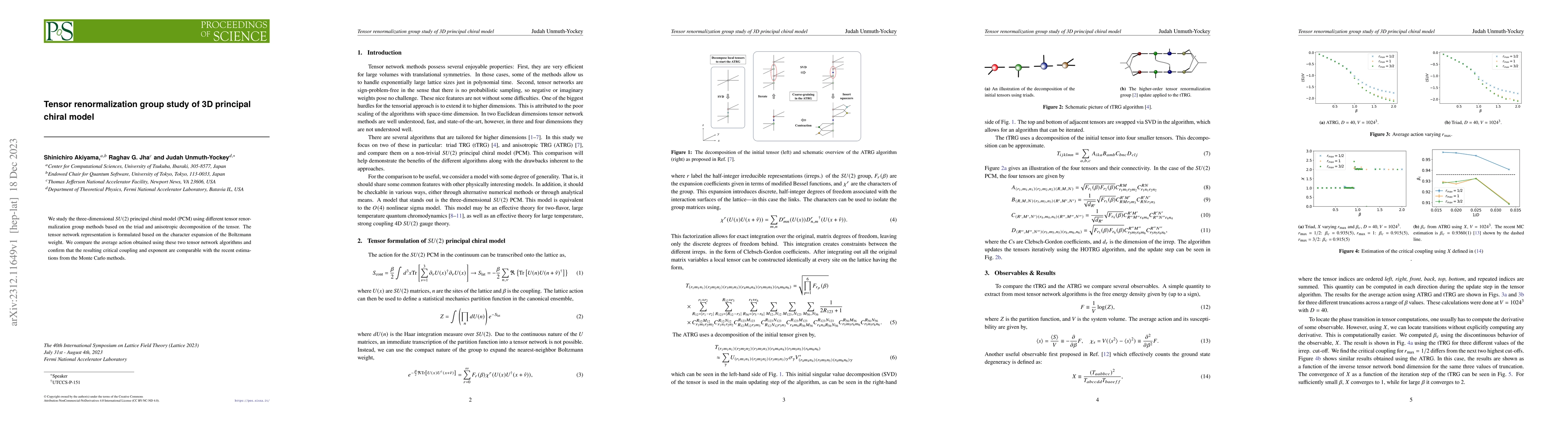 Thumbnail for Tensor renormalization group study of 3D principal chiral model