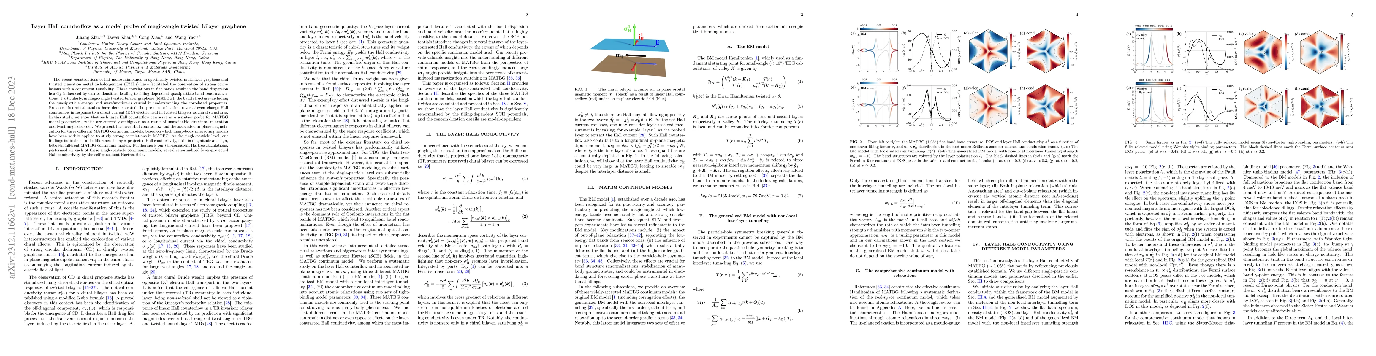 Thumbnail for Layer Hall counterflow as a model probe of magic-angle twisted bilayer
  graphene