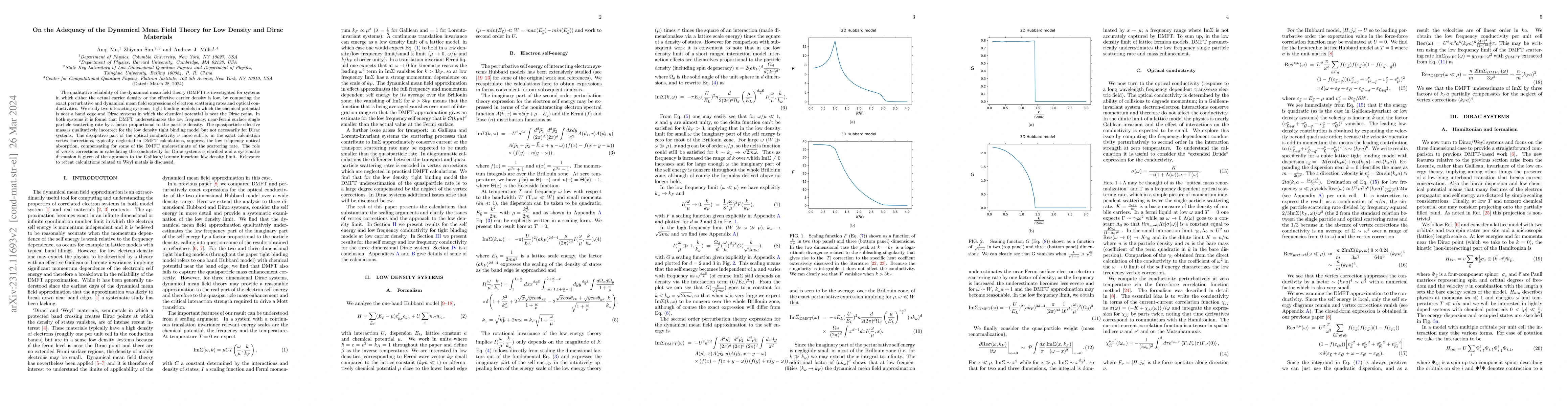 Thumbnail for On the Adequacy of the Dynamical Mean Field Theory for Low Density and
  Dirac Materials