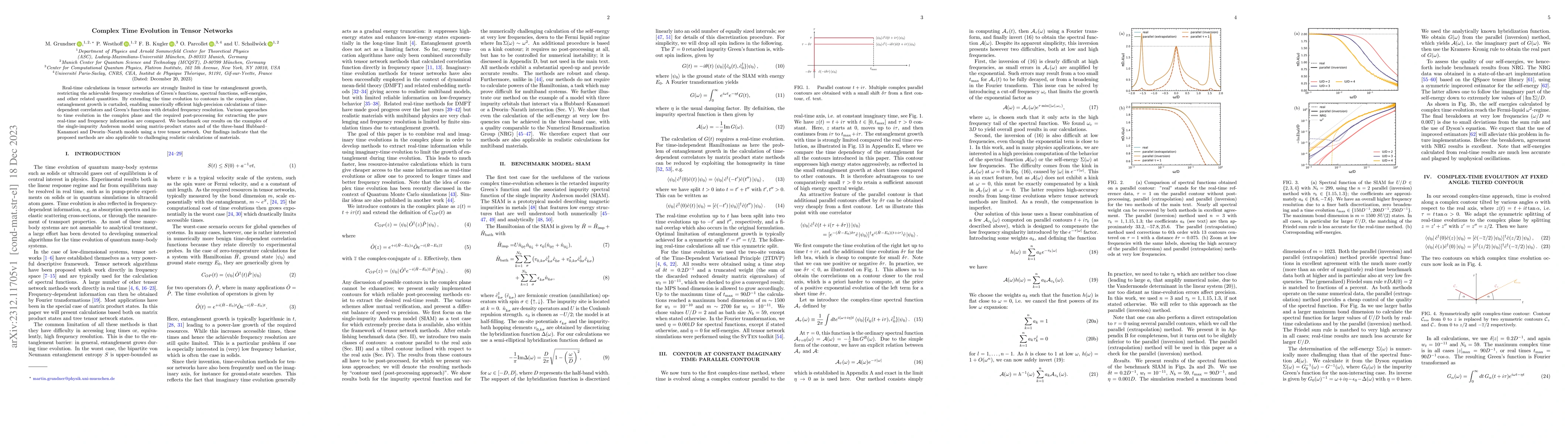 Thumbnail for Complex Time Evolution in Tensor Networks