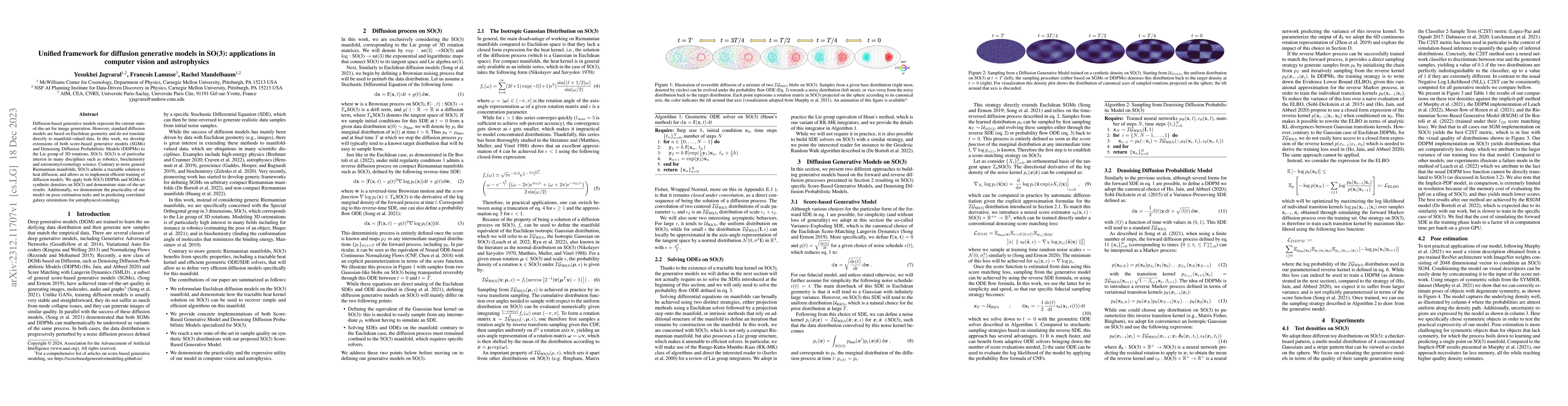 Thumbnail for Unified framework for diffusion generative models in SO(3): applications
  in computer vision and astrophysics