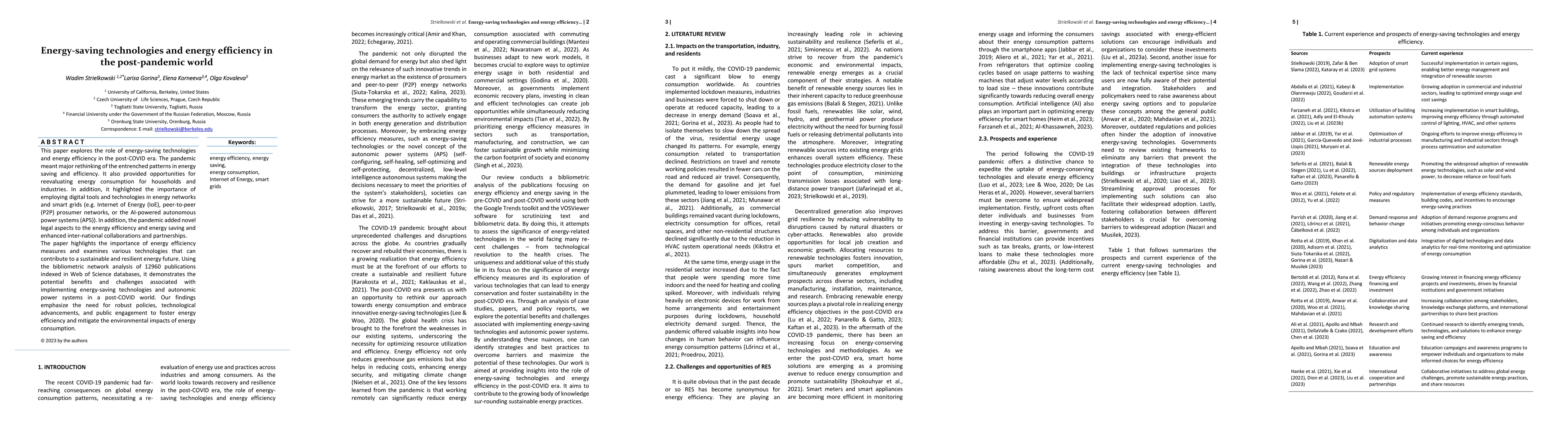 Thumbnail for Energy-saving technologies and energy efficiency in the post-pandemic
  world