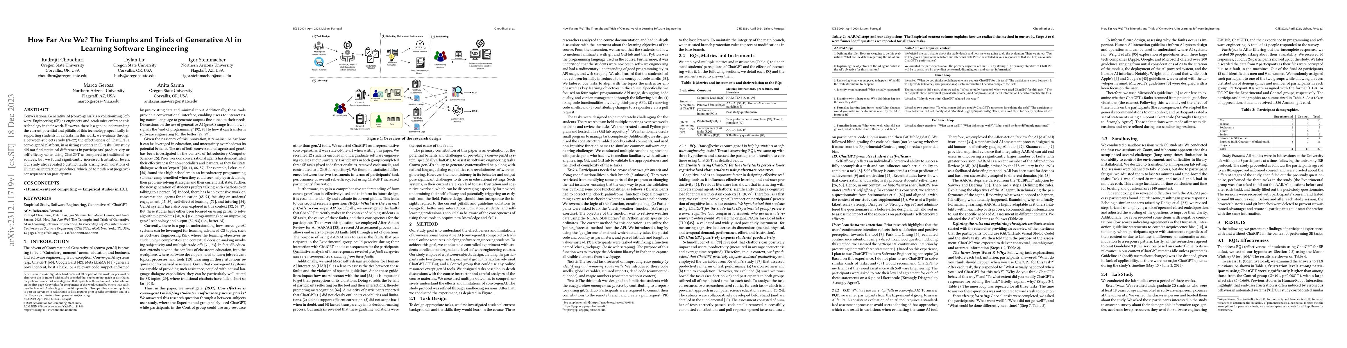 Thumbnail for How Far Are We? The Triumphs and Trials of Generative AI in Learning
  Software Engineering