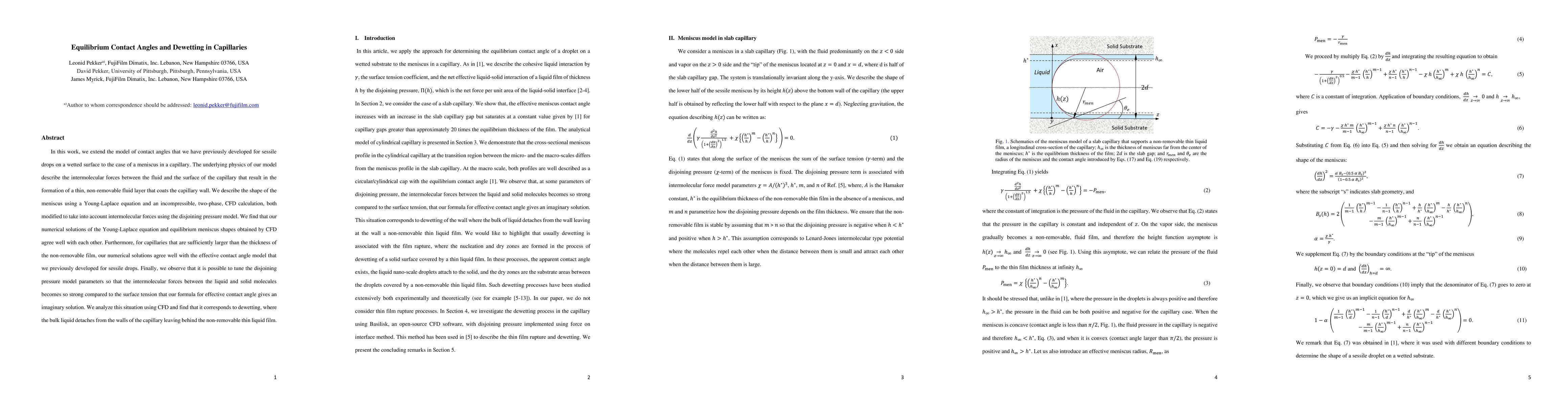 Thumbnail for Equilibrium Contact Angles and Dewetting in Capillaries