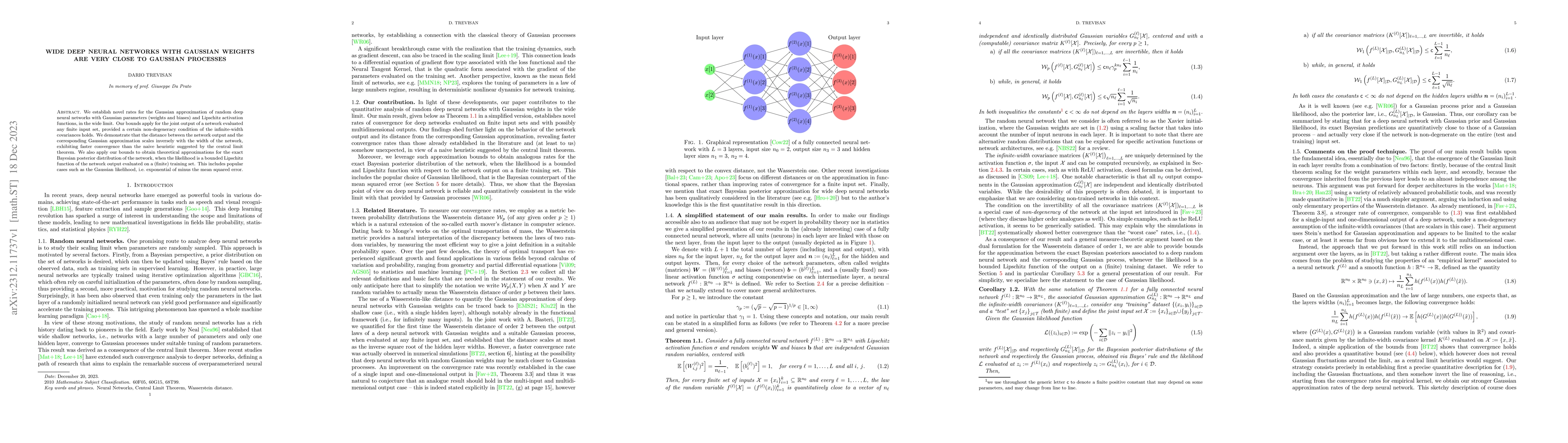 Thumbnail for Wide Deep Neural Networks with Gaussian Weights are Very Close to
  Gaussian Processes