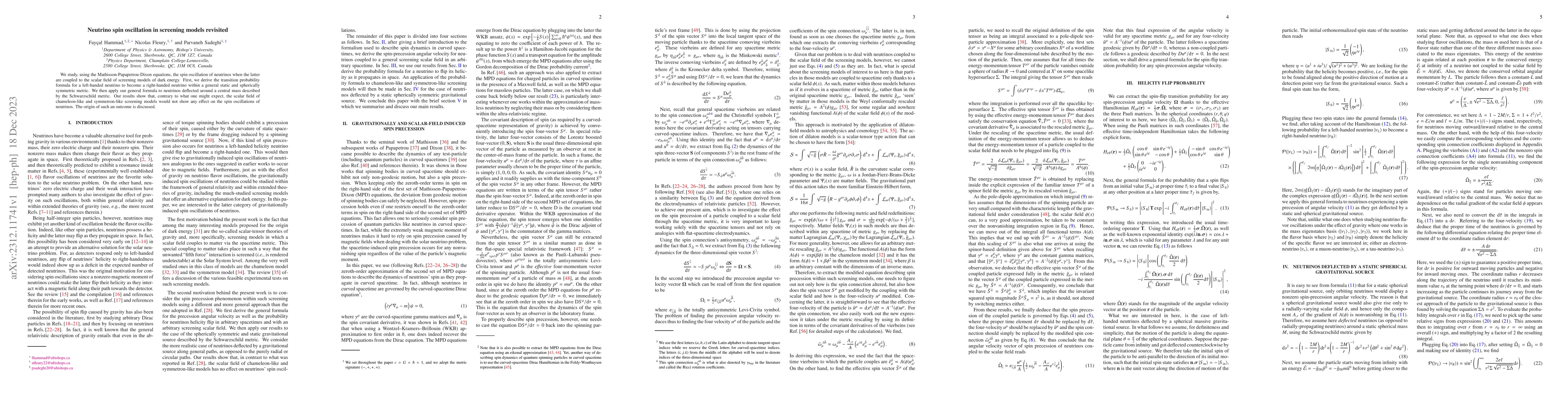 Thumbnail for Neutrino spin oscillation in screening models revisited
