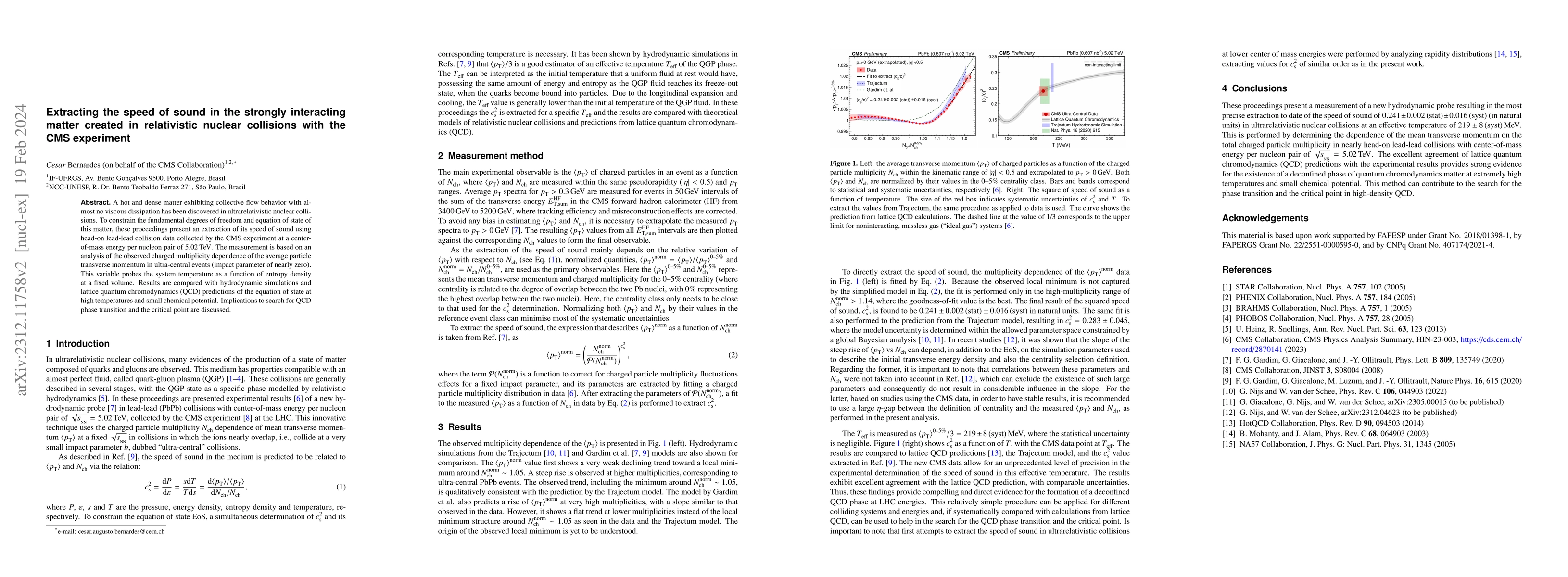 Thumbnail for Extracting the speed of sound in the strongly interacting matter created
  in relativistic nuclear collisions with the CMS experiment