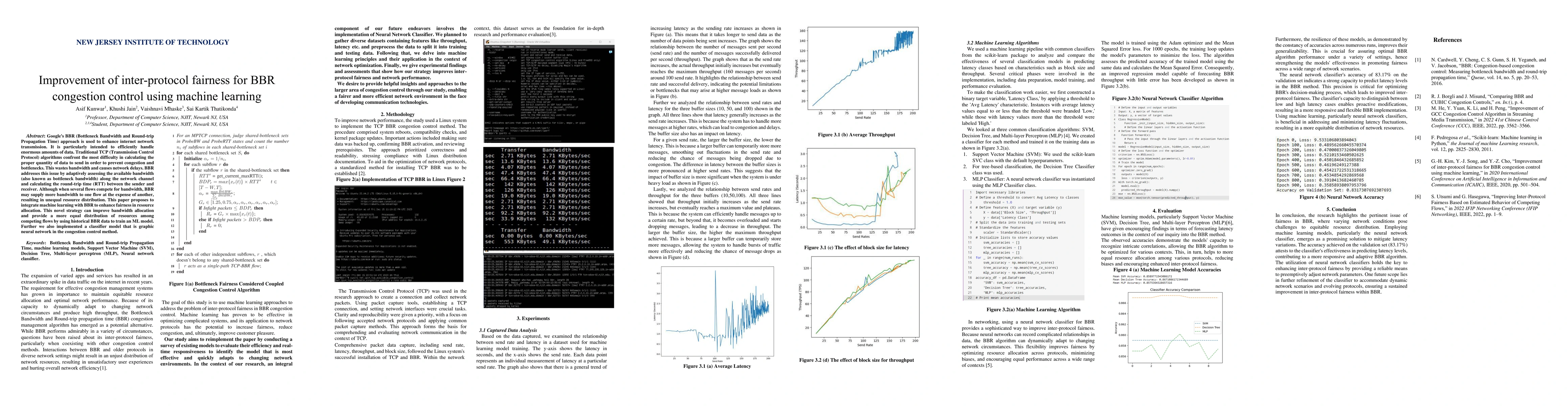 Thumbnail for Improvement of inter-protocol fairness for BBR congestion control using
  machine learning