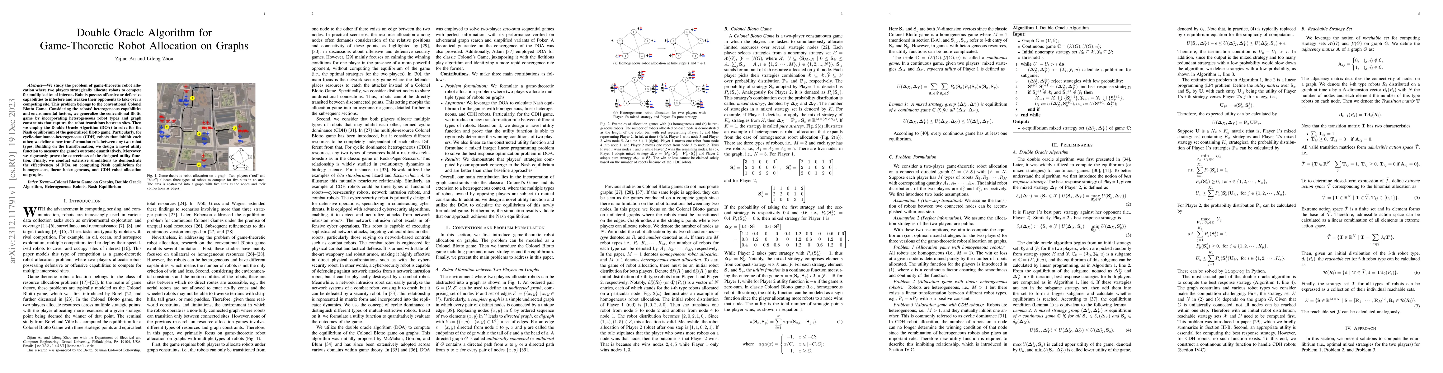 Thumbnail for Double Oracle Algorithm for Game-Theoretic Robot Allocation on Graphs