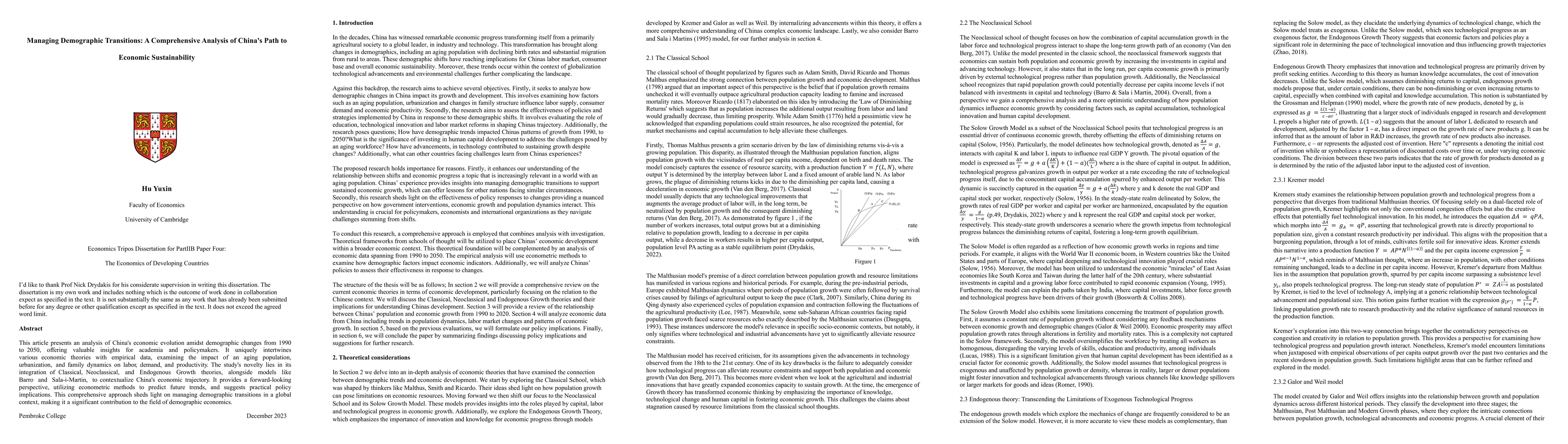 Thumbnail for Managing Demographic Transitions: A Comprehensive Analysis of China's
  Path to Economic Sustainability