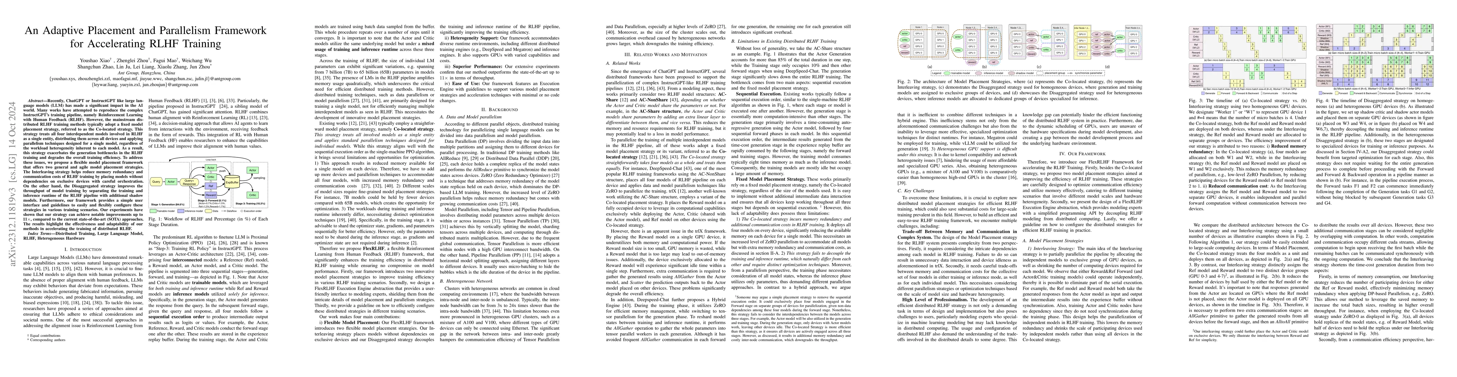 Thumbnail for An Adaptive Placement and Parallelism Framework for Accelerating RLHF
  Training